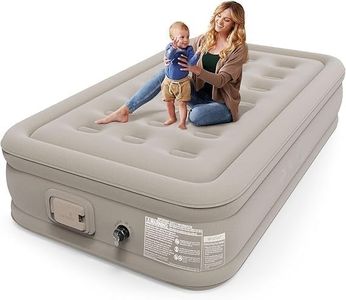 CARTSRUSHTI Inflatable Air Mattress with - Waterproof Single & Portable Blow Up Bed Built-in Pump - Quick Inflation PVC Airbed