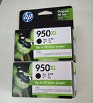 HP 950XL Black Ink Cartridge - Twin Pack