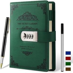 XIYUNTE Diario Segreto con Serratura e Penna - Taccuino in Pelle A5 con Lucchetto, Quaderno Ricaricabile con Scatola regalo, Diario vintage con Blocco a Combinazione per Donna, Ragazze, Adulti, Blu