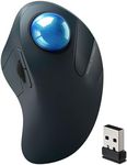 PORLEI Wireless Trackball Mouse, Easy Index Finger Control, Ergonomic Design, Rechargeable, Precise & Smooth Tracking, 3 Device Connection (Bluetooth or USB), Compatible for PC, Laptop, Mac, Windows