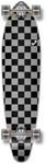 Yocaher Blank/Checker Complete Kicktail Skateboards Longboard Cruiser Black Widow Premium 80A Grip Tape Aluminum Truck ABEC7 Bearing 70mm Skateboard Wheels (Complete - Kicktail - 12 - Checker Silver)