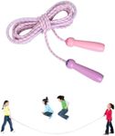 OTraki 16 Ft Long Kids Skipping Rope 1 Pack Multiplayer Team Group Jump Rope Wooden Handle Adjustable Cotton Rope Wear-resistant 5 Meters Jumping Rope for Adult Children School Sport Game Outdoor