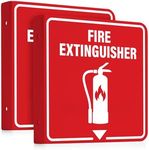 Fire Extinguisher Wall Mount Sign 2pcs