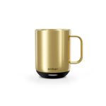 Ember Temperature Control Smart Mug 2-295 ml App-Controlled and Rechargeable Heated Coffee Mug with Intelligent LED Display, 1.5-hr Battery Life and Improved Design, Gold