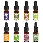 BargzOils 8 Pack Essential Oil Set with Dropper [RELAXING SCENT] - Glass Amber Bottle Organic Pure Therapeutic French for Diffuser Aromatherapy Headache Pain Sleep-Perfect For Candles Massage 10ml (0.33oz)