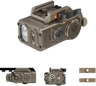 RovyVon GL5 Pro QD 4-in-1 Rail-Mounted Flashlight, 400 Lumens Flood White Light, Green Beam, IR Illuminator and IR Beam, Included 1913/GL Adapter/Replaceable Battery(7075 Desert Tan)