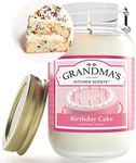 Birthday Cake Mason Jar Candle | Soy Highly Scented Candle | Delicious Smelling | Extra Clean Burning and Long Lasting | Hand Made in The USA | Large One Pint Jar