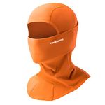 ROCKBROS Men's Balaclava Windproof Ski Mask Cold Weather Balaclava Mask Winter Thermal Hood for Skiing Cycling Helmet Orange