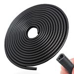 SYOAUTO Car Door Edge Protector Black 13Ft(4M) No Glue Car Door Edge Guard Rubber U Shape Car Trim Door Protectors Edge Guards for Most Car