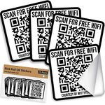 Witty Yeti Ad-Free, Realistic 2x2IN Fake WiFi Rick Roll QR Code Stickers 25 Pack. Best Bulk Practical Joke Novelty Set for April Fools. Trick Friends and Family with Hilarious Vinyl Decal Meme Prank