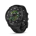 Garmin Instinct® Crossover AMOLED - Tactical Edition, Rugged Hybrid GPS Tactical Smartwatch with Analog Watch Hands and Bright AMOLED Display, Black with Black Silicone Band