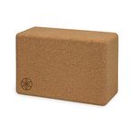 Gaiam Sol Natural Cork Yoga Block, 4-Inch x 6-Inch x 9-Inch