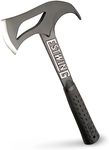 Estwing Hunter's Axe - 14.25" Forged Steel Hatchet with Gut Hook & Shock Reduction Grip - EBHA, Unisex-Adult, Black