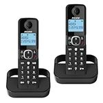 Alcatel F860 Duo Cordless Phone with 2 Handsets - Landline Home Phones - Call Blocking Telephones