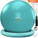 Exercise Ball Chair for Adults, Yoga Ball Chair Pregnancy Ball with Base for Birthing Ball, Heavy Duty Ballon Exercice Balance Ball Workout Ball, Build Core with Gym Ball Fitness Ball & Stability Ball