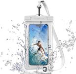 TECHGEAR Waterproof Phone Pouch, IPX8 Floating Waterproof Phone Case for Swimming, Waterproof Phone Bag with Lanyard for iPhone 15 14 13 12 Samsung Galaxy S24 S23 S22+ S21 Ultra A54 and Upto 7" Phone