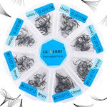 500 Fans 8D Premade Fans Eyelash Extensions Handmade Lash Extensions Mixed Tray Premade Lash Fans 8D Premade Volume Eyelash Extensions Pointed Promade Loose Fans D Curl Thin Base (8D-0.07D, 8-15mm)