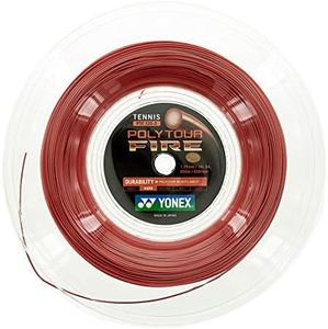 Yonex PolyTour Fire Tennis String 1.25mm 16L - 656ft 200m Reel - Red