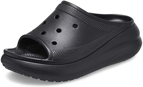 Crocs Unisex Adult Classic Crush Slide, Black, US M3W5