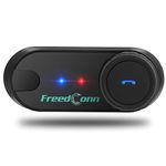 FreedConn TCOM VB PLUS Bluetooth 5.0 Helmet Intercom Motorcycle Bluetooth Headset Communnication System Support 2 Riders 800m Intercom Motorcycle Accessories Music Share Universal Fitment