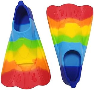 GIMOCOOL Aletas para niños | Aletas de Entrenamiento de Silicona Bright Rainbow Aletas de Bodyboard | Aletas de esnórquel Profesionales para niños, Aletas cómodas para niños pequeños
