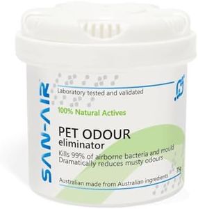 Pet Odour Eliminator 75g – Removes Odours & Bacteria – Air Purifier for Fresh Indoor Spaces – Neutralises Cat Litter Box & Dog Smells – Long-Lasting Diffuser Gel for Home & Pet Areas