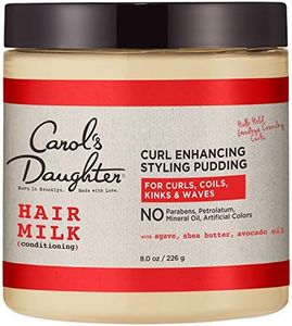 Curly Hair Products by Carol's Daughter, Hair Milk Styling Pudding For Curls, Coils and Waves, with Agave and Avocado Oil, Paraben Free Defining Curl Cream, 8 Ounce (Packaging May Vary)