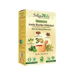 SatyaaVeda | Amla, Reetha, Shikakai Powder for Hair | Herbal Hair Mask & Natural Cleanser | Hair Strengthening, Thickness & Density | Controls Dandruff | 100% Natural, Chemical-Free, No Preservatives | For All Hair Types | 200g