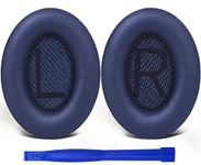 SoloWIT® Replacement Earpads Cushions for Bose QuietComfort 35 (QC35) & Quiet Comfort 35 II (QC35 ii) Headphones, Ear Pads with Softer Leather, Noise Isolation Foam, Added Thickness (Midnight Blue)