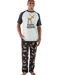 Lazy One Pajama Sets For Men, Short Sleeve Cotton Pajama Shirt and Pants with Funny Animal Prints, Comfy Pajamas For Men, Trophy Husband Pajama Set, X-Large