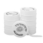 HAUTMEC 10 Rolls Teflon Tape, PTFE Sealant Tape for Plumbers Plumbing(White, 12m x 12mm x 0.075mm), Thread Seal Tape, for Home Shower Head, Water Pipe Sealing HT0124-ST