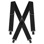 QCWQMYL 2" Suspenders for Men Heavy Duty Strong Clips Hunting Skip Work Braces