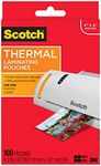 Scotch Thermal Laminating Pouches, 5 Mil Thick for Extra Protection, 4.3 Inches x 6.3 Inches, 100 Pouches (TP5900-100)