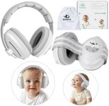 BEBOAN 2-in-1 Baby Ear Defenders Baby Noise Cancelling Headphones Gray Toddler Newborn Ear Defenders Baby Ear Muffs Protectors for Airplane Travel