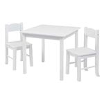 Liberty House Toys Children's White Wooden Table & 2 Chairs Set, Engineered Wood, 53.5cm H W x 60cm D