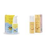 Little Rituals Rayshield Sunscreen for Baby and Kids, SPF 50 PA++++ UVA/UVB/IR DIGITAL Bluelight Protection - 50 g and Post-Biotic Face Cream Moisturiser with Golden Millets, Jojoba, Calendula - 30 g