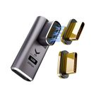 Skyhawk USB-C Magnetic Adapter with Extra Spare Tip, Super-Fast Charging, Compatible With Thunderbolt 3/4, Powerful 140W, Fast 40Gbps, 8K Video, Right Angle 90 Degree Breakaway Design