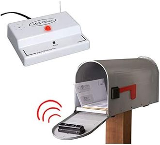 Mail Chime Mailbox Notification System – Mailbox Signal with Wireless Transmitter & Audible Arrival Alert Receiver with Bright LED Light