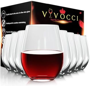 Vivocci Unbreakable Plastic Stemless Wine Glasses 20 oz | 100% Tritan Heavy Base | Shatterproof Glassware | Ideal for Cocktails & Scotch | Perfect for Homes & Bars | Dishwasher Safe | Buy 8 Pay 6