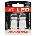 SYLVANIA-3057 ZEVO LED Red Bulb-Bright LED Bulb, Ideal for Stop and Tail Lights (Contains 2 Bulbs)