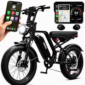 Hieha ZYON Electric Bike for Adults, 1500W Peak Motor Fat Tire Ebike 34 MPH 60 Miles Range with Apple CarPlay & Android Auto, 20" x 4.0" Full Suspension 7-Speed Electric Dirt Bike
