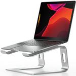 NULAXY Laptop Stand for Desk, Aluminum Laptop Riser, Ventilated Computer Stand Compatible with MacBook Pro/Air, Dell XPS, HP, Lenovo More 10-16” Laptops(Silver)