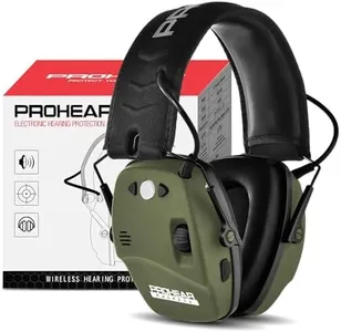 PROHEAR 030 2.0 Bluetooth Rechargeable Shooting Ear Protection, Slim Noise Cancelling Earmuffs, NRR 22dB for Hunting & Tactical Gun Range - Green