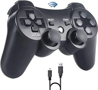 Sefitopher Controller for PS3 Wireless Controller Compatible with Playstation 3 Bluetooth Gamepad with Double Shock, Charging Cable