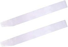 Blank Satin Sash Party Accessory for Wedding, Party Decorations and DIY, White (2)