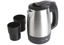 WAHL ZX946 Travel Kettle with Cups, Portable Kettles, 0.5 Litre Small Kettle, Stainless Steel/Black, 18.0 cm*11.0 cm*17.0 cm