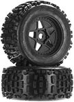 ARRMA AR510092 Dboots Backflip 3.8" Mt 6S RC Monster Truck Tire with Foam Insert, Mounted On Multi-Spoke Wheel 17Mm Hex, Black (Set of 2)