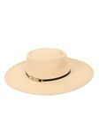 FabSeasons Vintage Wide Brim Fedora/Tribly Cotton Hat with Belt for men (Cream), Free Size