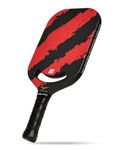 Warping Point Carbon Fiber Pickleball Paddle with Aero Throat, USAPA Approved Thermoformed Pickle Ball Rackets for Power & Spin, 20mm Polypropylene Honeycomb Core, 3K Textured Carbon Grit Surface, Red