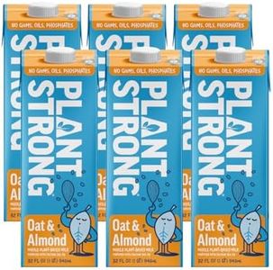 PLANTSTRONG Plant-Based Milk 32oz - NON-GMO - Plant Based, Vegan - Gluten Free Dairy Free - Shelf Stable - Lactose Free Milk - No Gums or Oils (32 Fl Oz - Pack of 6)